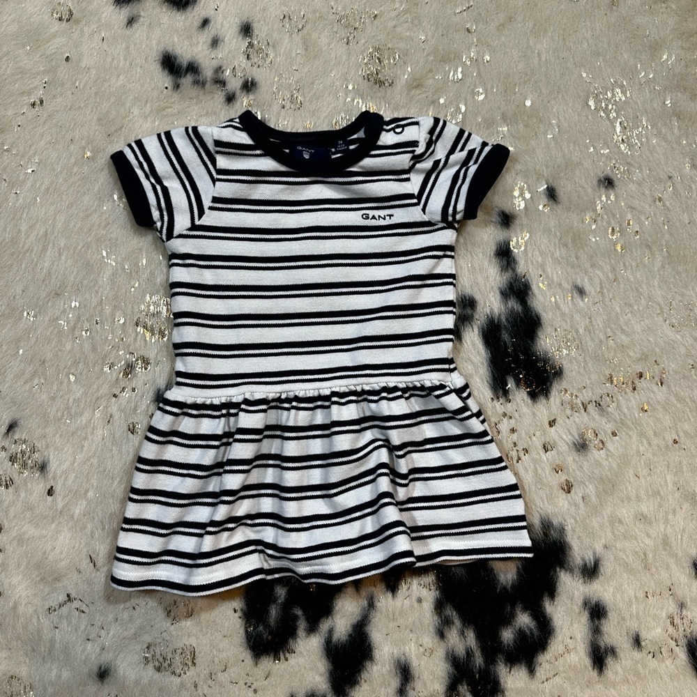 Gant Girl’s Infant Blue and White Dress 9 Months